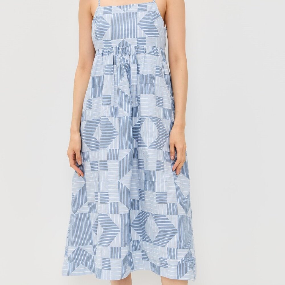 Sea New Work Helmi Striped Shirting Midi Dress - Picture 7 of 16